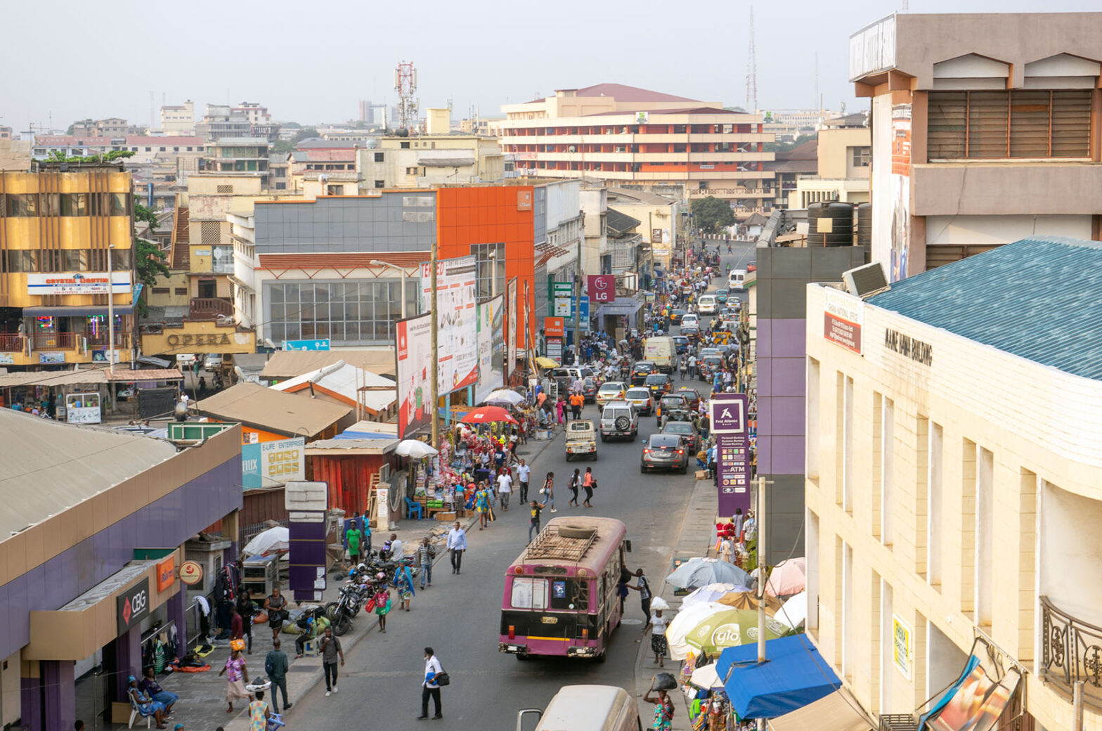 Busy Street in Accra, Ghana