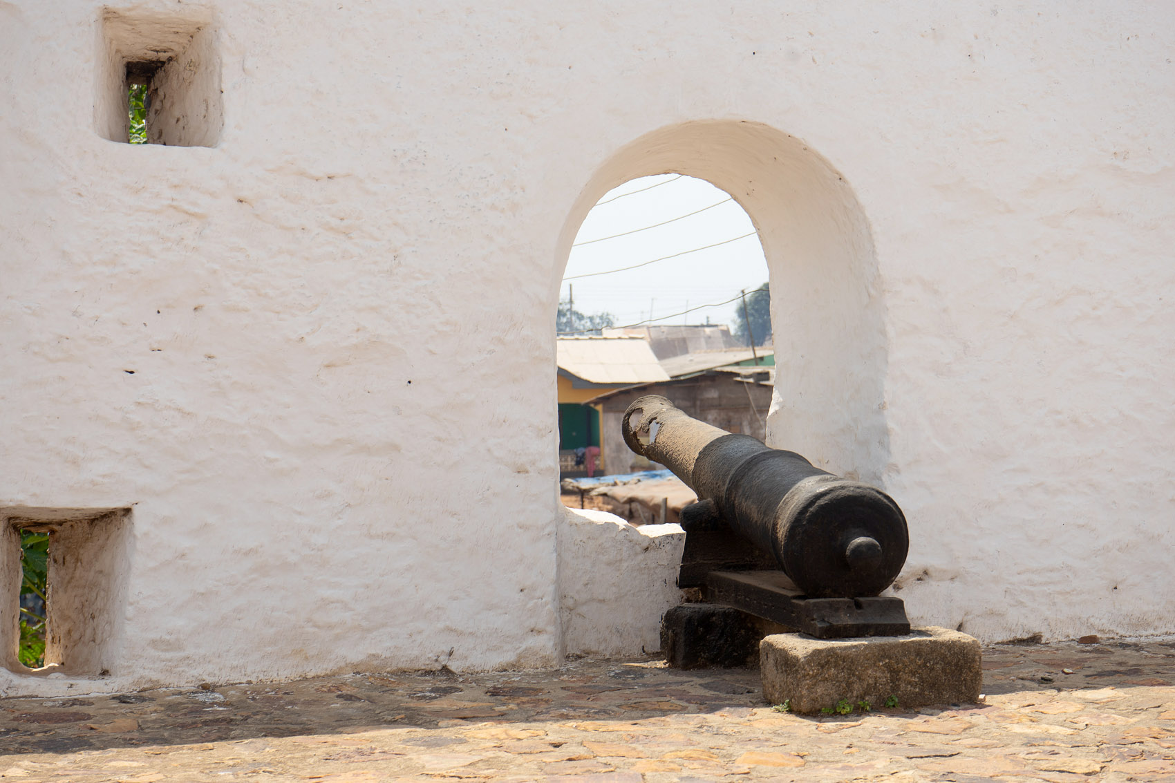 Burg mit Kanone Ghana