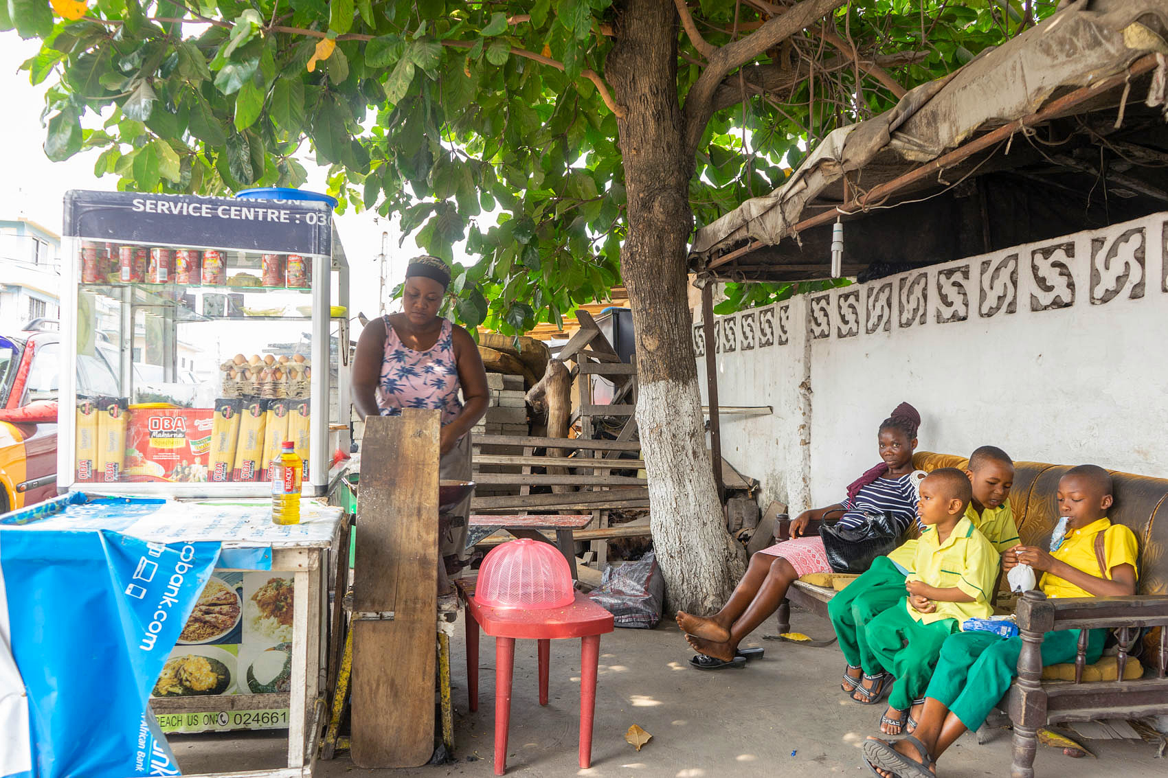 Accra in Ghana Strassen Imbiss