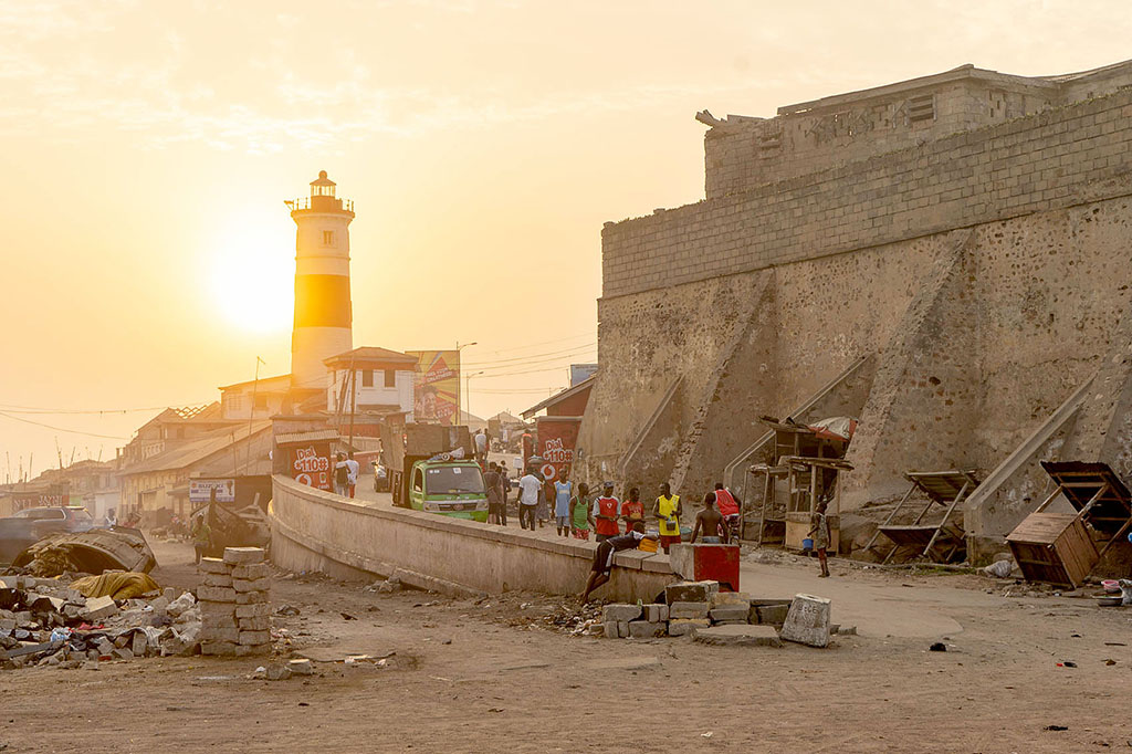 Jamestown Accra - Ghana with lighthouse