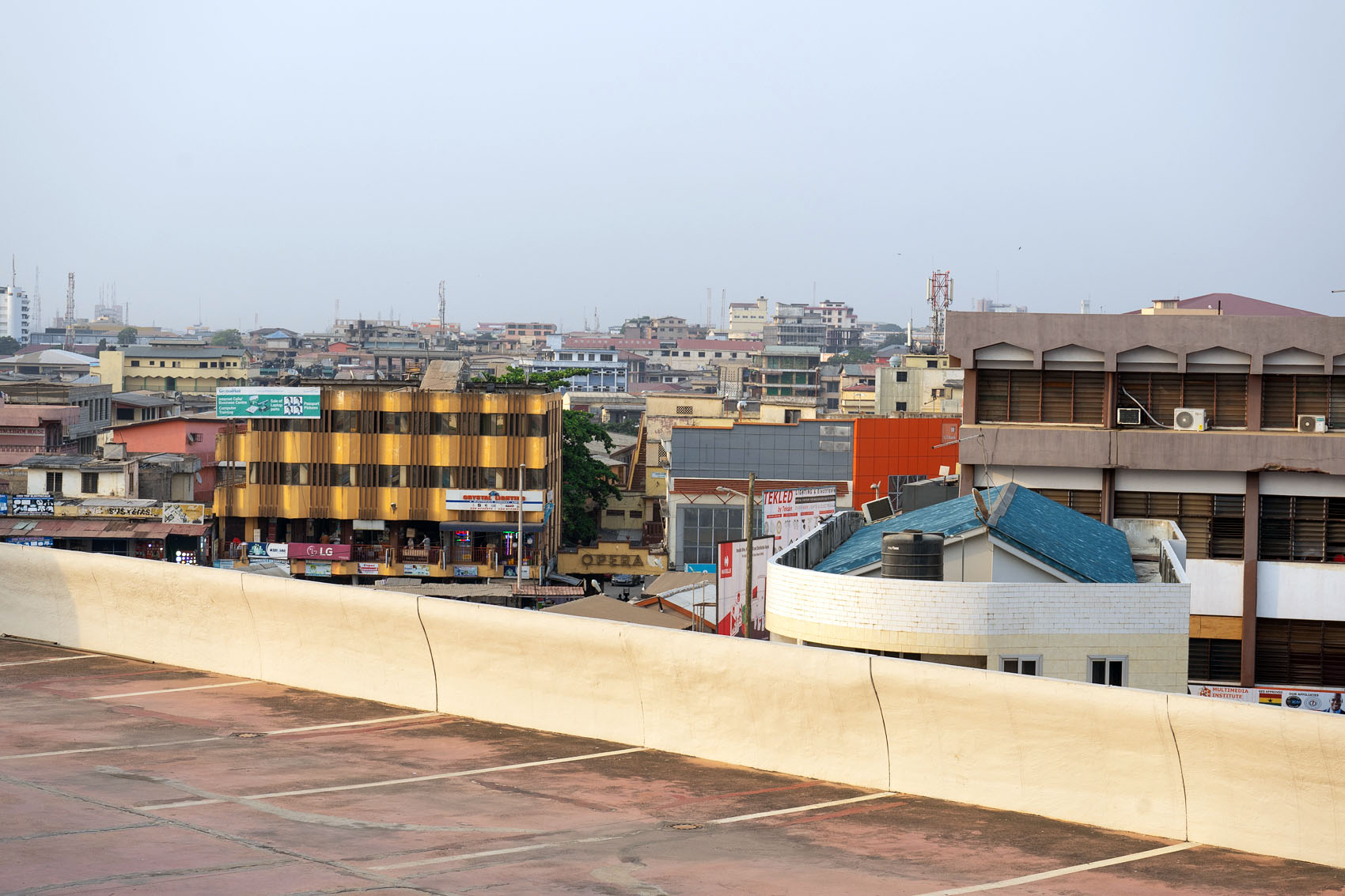 Blick über Usserh in Accra, Ghana