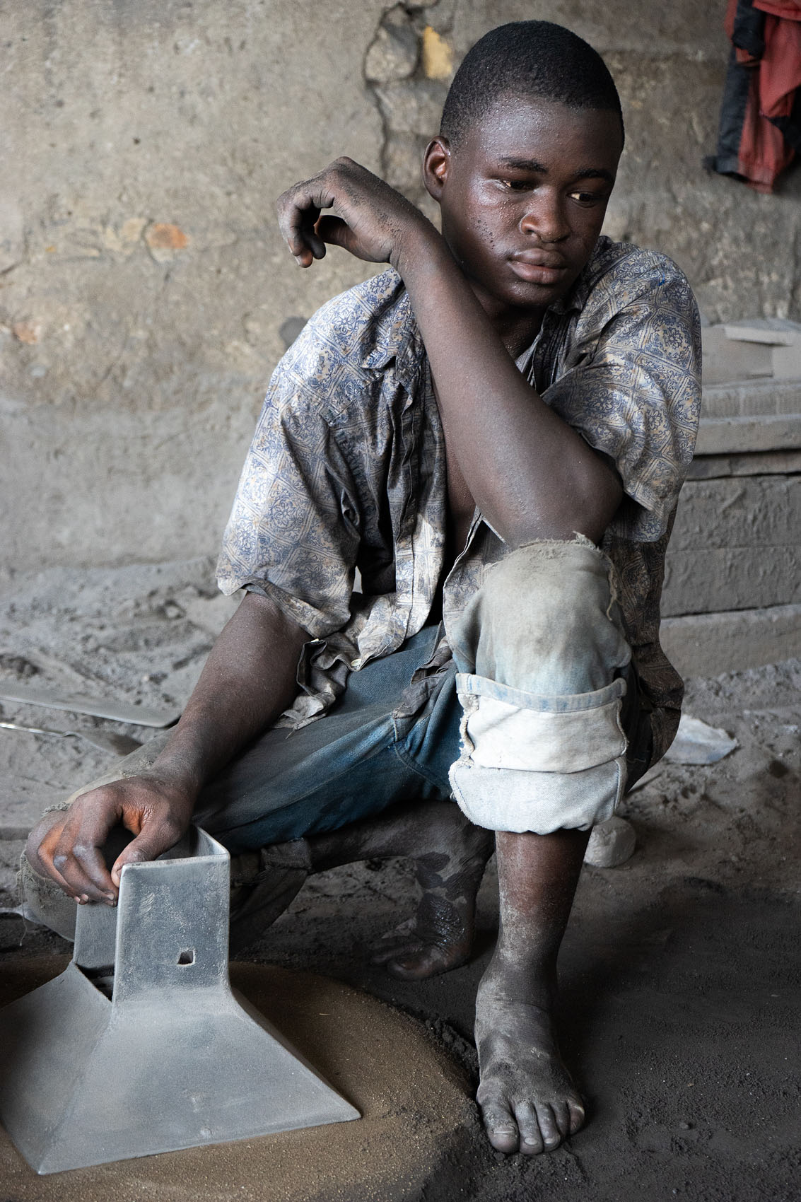 Porträts Fotos von einem Mann in Ghana